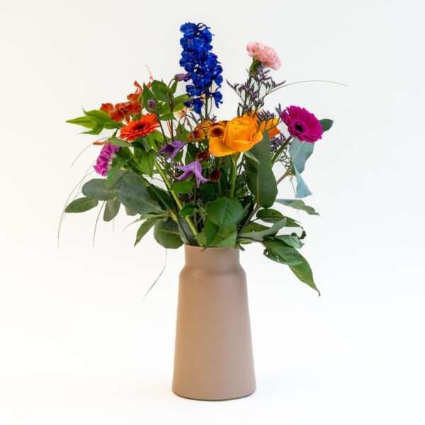 Plukboeket Kleurrijk | 55cm lengte | Met Vaas Sandy