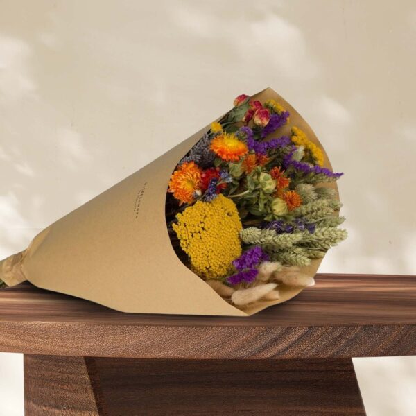 Droogbloemen - Veldboeket Groot Orange - ↕60cm