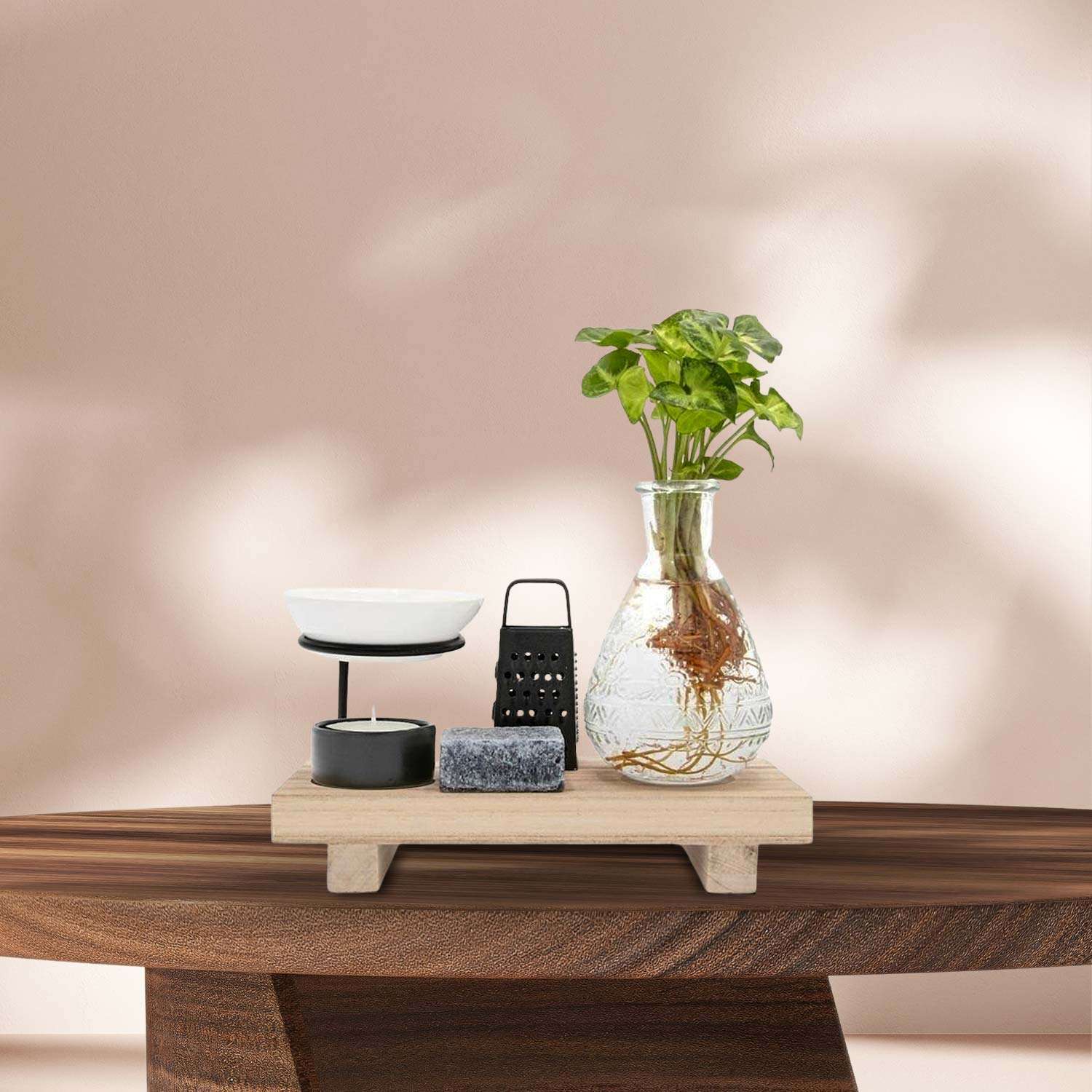 Wellness Gift Set met Plantje op water - ↕25cm